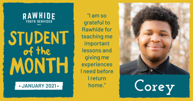 Corey Janaury Student of the Month